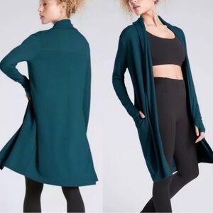 ATHLETA Canopy Wrap In Nirvana Ocean Teal Sz. XXS